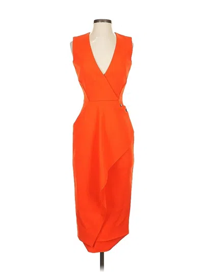 Pre-owned Victoria Beckham Cocktail Dress In Orange