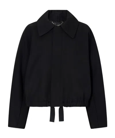 Victoria Beckham Collared Cropped Jacket In Black