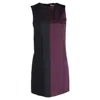 Victoria Beckham Color-block Mini Sleeveless Dress In Multicolor Polyester In Multi