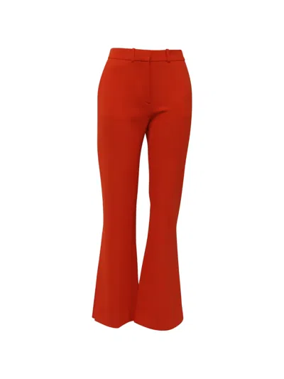 Pre-owned Victoria Beckham Concealed-fastening Flared Trousers In Orange