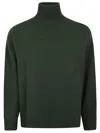 Victoria Beckham Cut-out Back Detail Knit Turtleneck In Spruce Green
