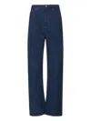 Victoria Beckham Suspended Design High-waist Jeans With Straight Leg Cut In Blue