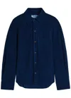 Victoria Beckham Womens Long-sleeve Slim-fit Cotton-corduroy Shirt Indigo Garment Dye In Blue