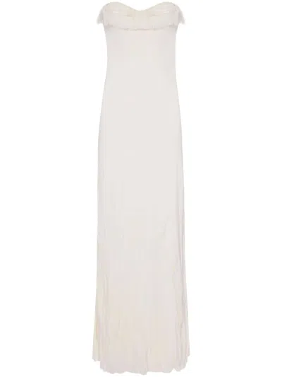 Victoria Beckham Corset-style Gown In 白色