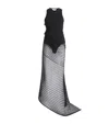 Victoria Beckham Cotton-blend Gathered Maxi Dress In Black
