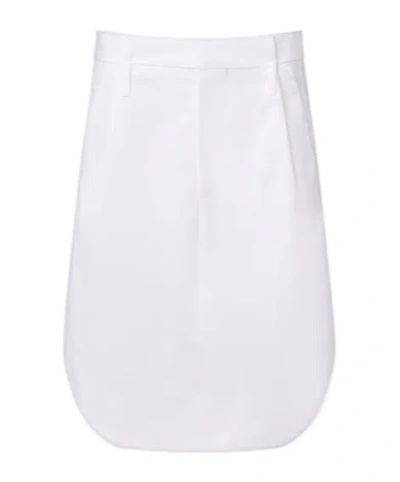 Victoria Beckham Cotton Cargo Skirt In White