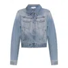 Victoria Beckham Cotton Denim Jacket In Blue