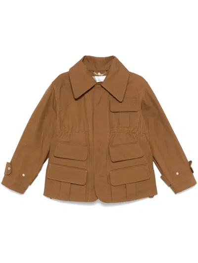 Victoria Beckham Cotton Jacket In Beige