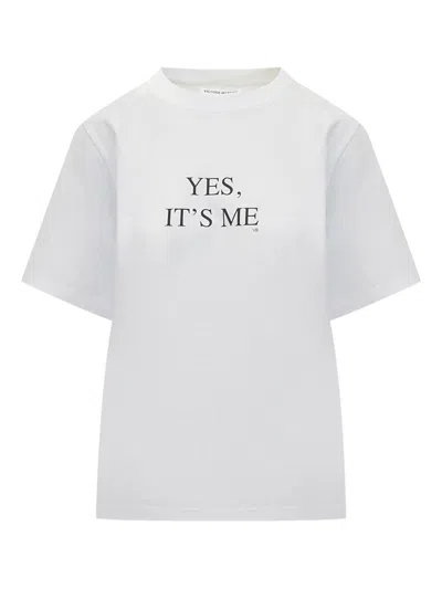 Victoria Beckham Cotton Jersey T-shirt In White