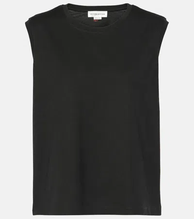 Victoria Beckham Sleeveless Crew Neck T-shirt In Black