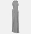 Victoria Beckham Detail Maxi Dress In Titanium