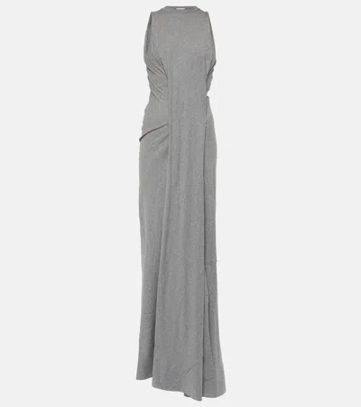 Victoria Beckham Cotton Maxi Dress In Titanium