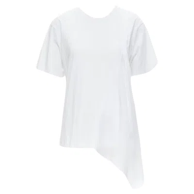 Victoria Beckham Cotton Polyester Insert Asymmetric T-shirt In White