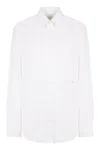 Victoria Beckham Cotton Shirt With Front Pocket And Long Sleeves