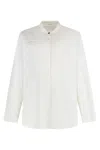 Victoria Beckham Cotton Shirt With Buttoned Cuffs And Chest Pocket