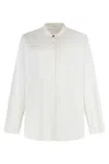 Victoria Beckham Cotton Shirt With Buttoned Cuffs And Chest Pocket