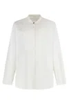 Victoria Beckham Cotton Shirt With Buttoned Cuffs And Chest Pocket