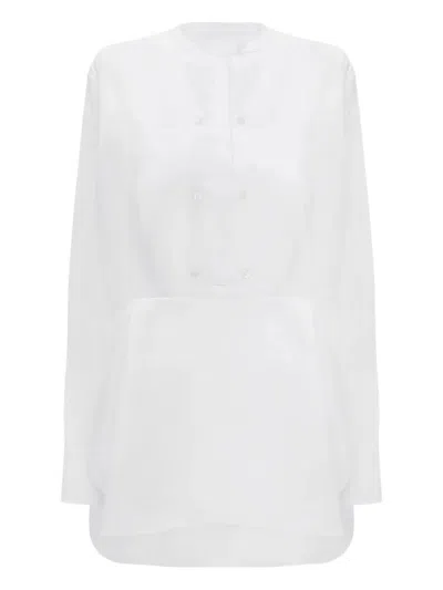 Victoria Beckham Cotton Stretch Shirt In White
