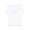 Victoria Beckham White Crewneck T-shirt With Slogan Print On The Front In Cotton Woman In White