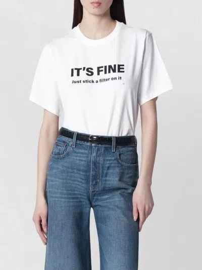 Victoria Beckham Cotton T-shirt In White