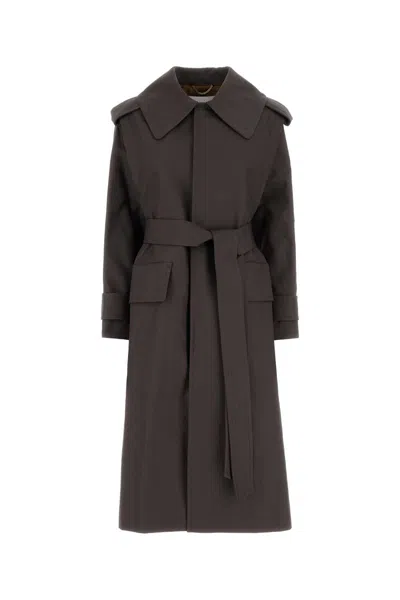 Victoria Beckham Philippa Trench Coat In Gray