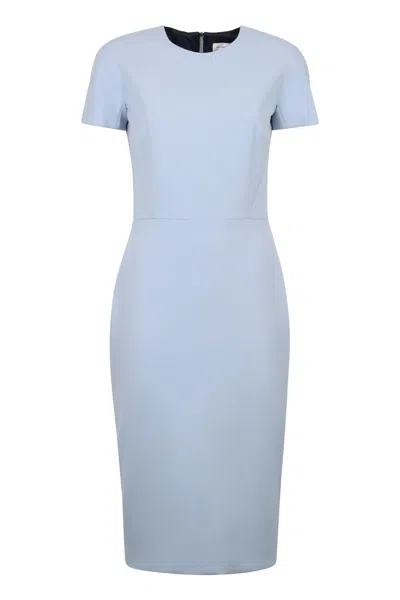 Victoria Beckham Crepe Dress In Blue