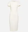 Victoria Beckham Fitted Double Crepe T-shirt Dress In White