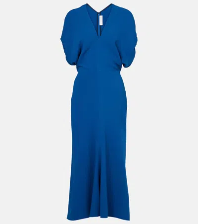 VICTORIA BECKHAM CREPE SATIN MIDI DRESS