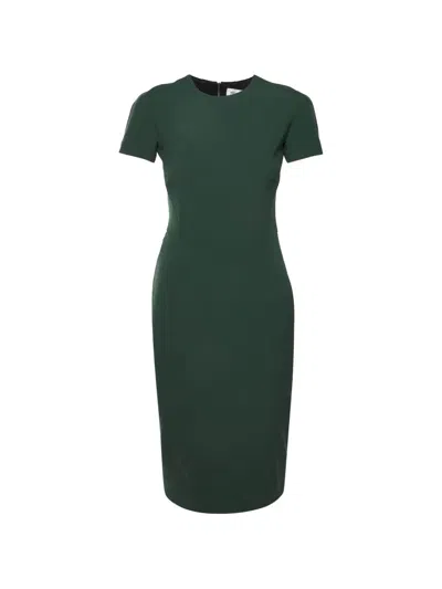 Pre-owned Victoria Beckham Crepe Sheath Dress In Green