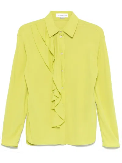 Victoria Beckham Crepe Shirt In Yellow