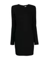 Victoria Beckham Fitted Mini Dress With Shoulder Pads In Black