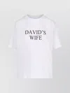 Victoria Beckham Crew Neck Graphic Print Short Sleeves Top In White