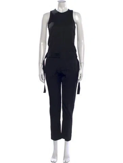 Pre-owned Victoria Beckham Crew Neck Jumpsuit In Black