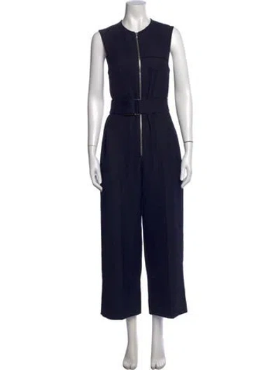 Pre-owned Victoria Beckham Crew Neck Jumpsuit In Blue
