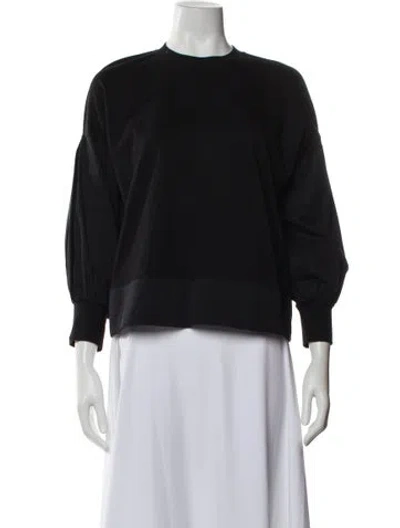 Pre-owned Victoria Beckham Crew Neck Long Sleeve Sweatshirt In Black