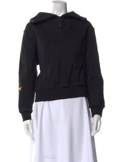 Pre-owned Victoria Beckham Crew Neck Long Sleeve Sweatshirt In Black