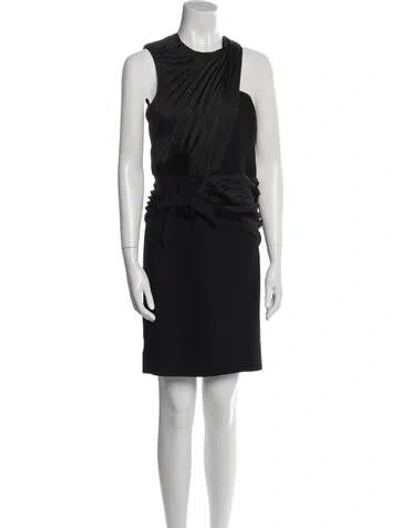 Pre-owned Victoria Beckham Crew Neck Mini Dress In Black
