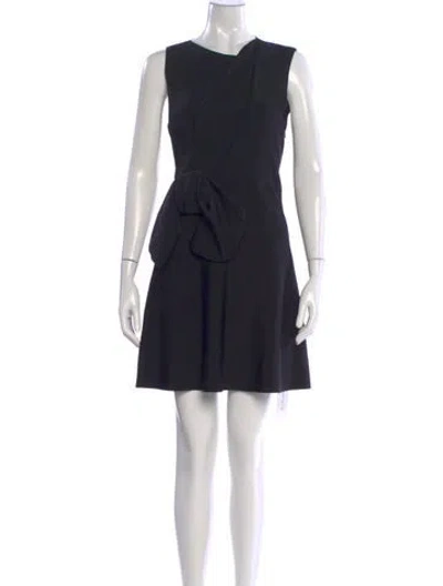 Pre-owned Victoria Beckham Crew Neck Mini Dress In Black