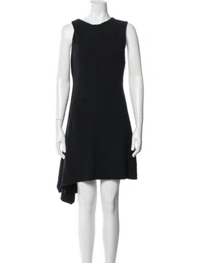 Pre-owned Victoria Beckham Crew Neck Mini Dress In Blue