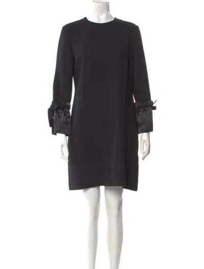 Pre-owned Victoria Beckham Crew Neck Mini Dress In Gray