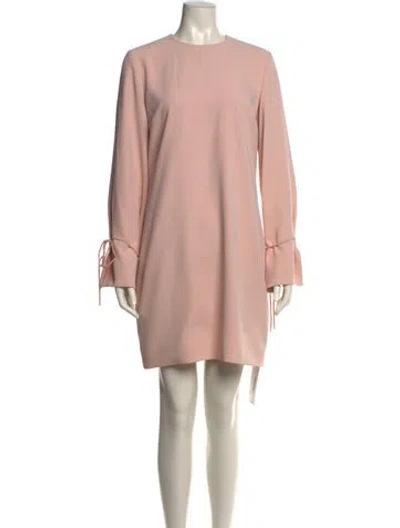 Pre-owned Victoria Beckham Crew Neck Mini Dress In Pink