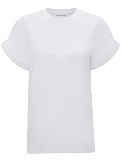 Victoria Beckham Crew-neck Organic-cotton T-shirt In White
