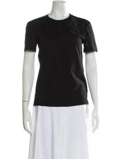Pre-owned Victoria Beckham Crew Neck Short Sleeve Top In Black