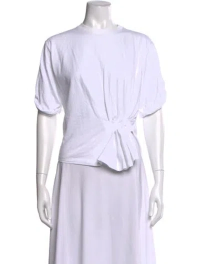 Pre-owned Victoria Beckham Crew Neck Short Sleeve Top In White
