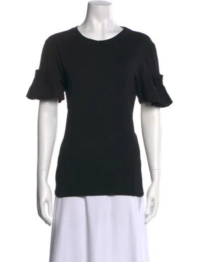 Pre-owned Victoria Beckham Crew Neck Short Sleeve T-shirt In Black