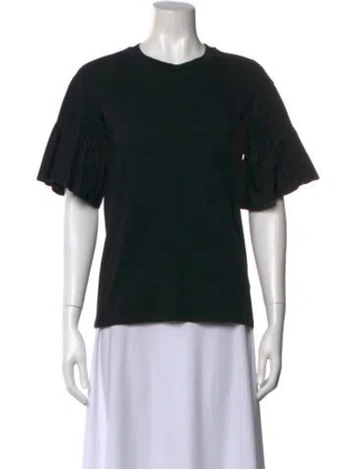 Pre-owned Victoria Beckham Crew Neck Short Sleeve T-shirt In Black
