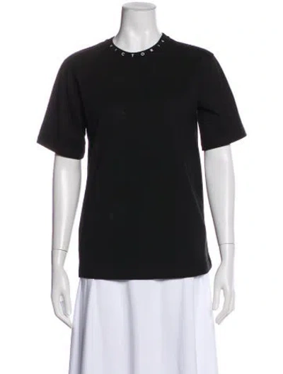 Pre-owned Victoria Beckham Crew Neck Short Sleeve T-shirt In Black