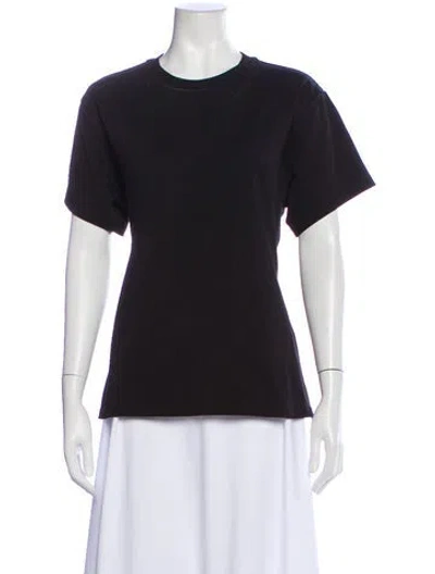 Pre-owned Victoria Beckham Crew Neck Short Sleeve T-shirt In Black