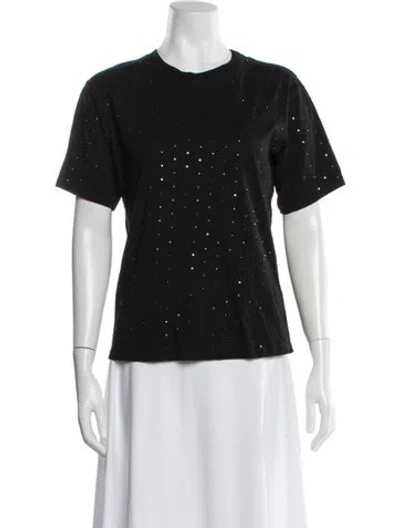 Pre-owned Victoria Beckham Crew Neck Short Sleeve T-shirt In Black