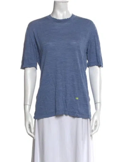 Pre-owned Victoria Beckham Crew Neck Short Sleeve T-shirt In Blue